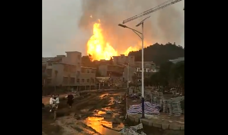 贵州省 晴隆县沙子镇输油管道爆炸